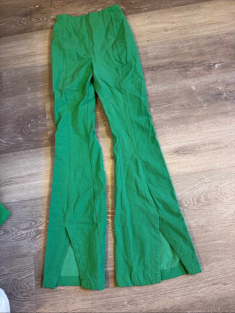 Free People Bright Green Flare Pants